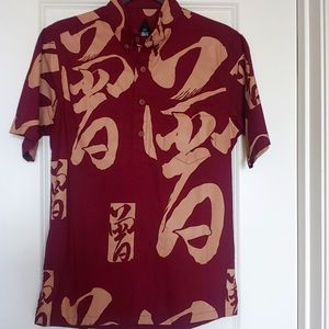 Mens Aloha Shirt Sig on Smith Maroon Pullover
